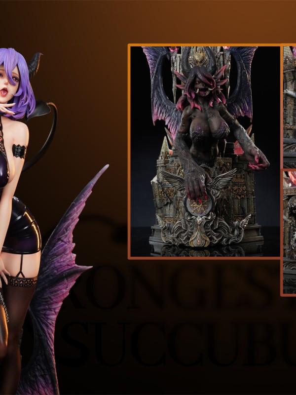 ShengGe Studio Vermeil in Gold Succubus Vermeil Hot Sexy 1/4 Statue